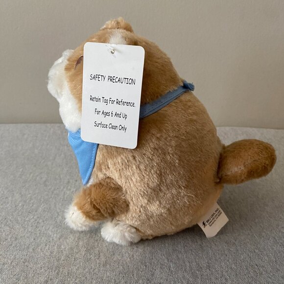 NWOT SKJ USA INC Mochishiba Shiba Inu Dog Blue Bib Japan 7" 2018 - Picture 4 of 11